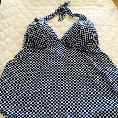 Checkered Maternity Swimwear