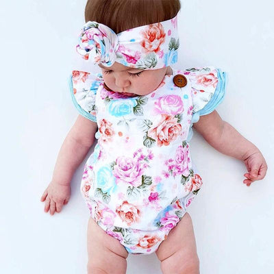 Floral Baby Romper Clothes For Baby Girl