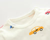 White Car Themed Baby Romper