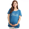 Cute Blue Unicorn Maternity T Shirt