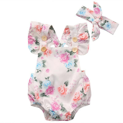 Floral Baby Romper Clothes For Baby Girl